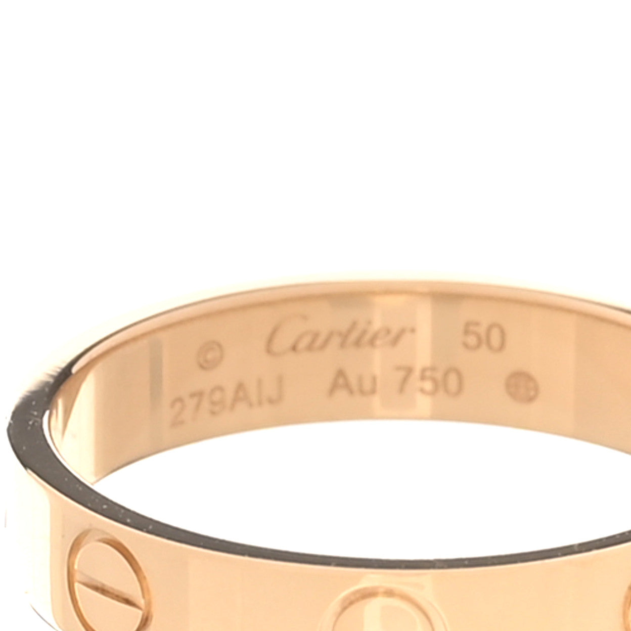 Cartier 18K Yellow Gold 3.5mm LOVE Wedding Band Ring 50 5.25 4 of 5