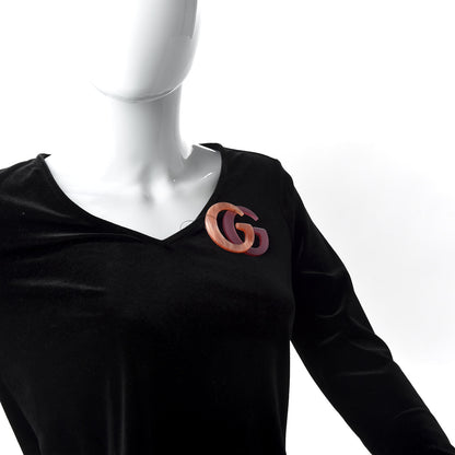 Gucci Resin Double G Brooch Rose Salmon 2 of 5