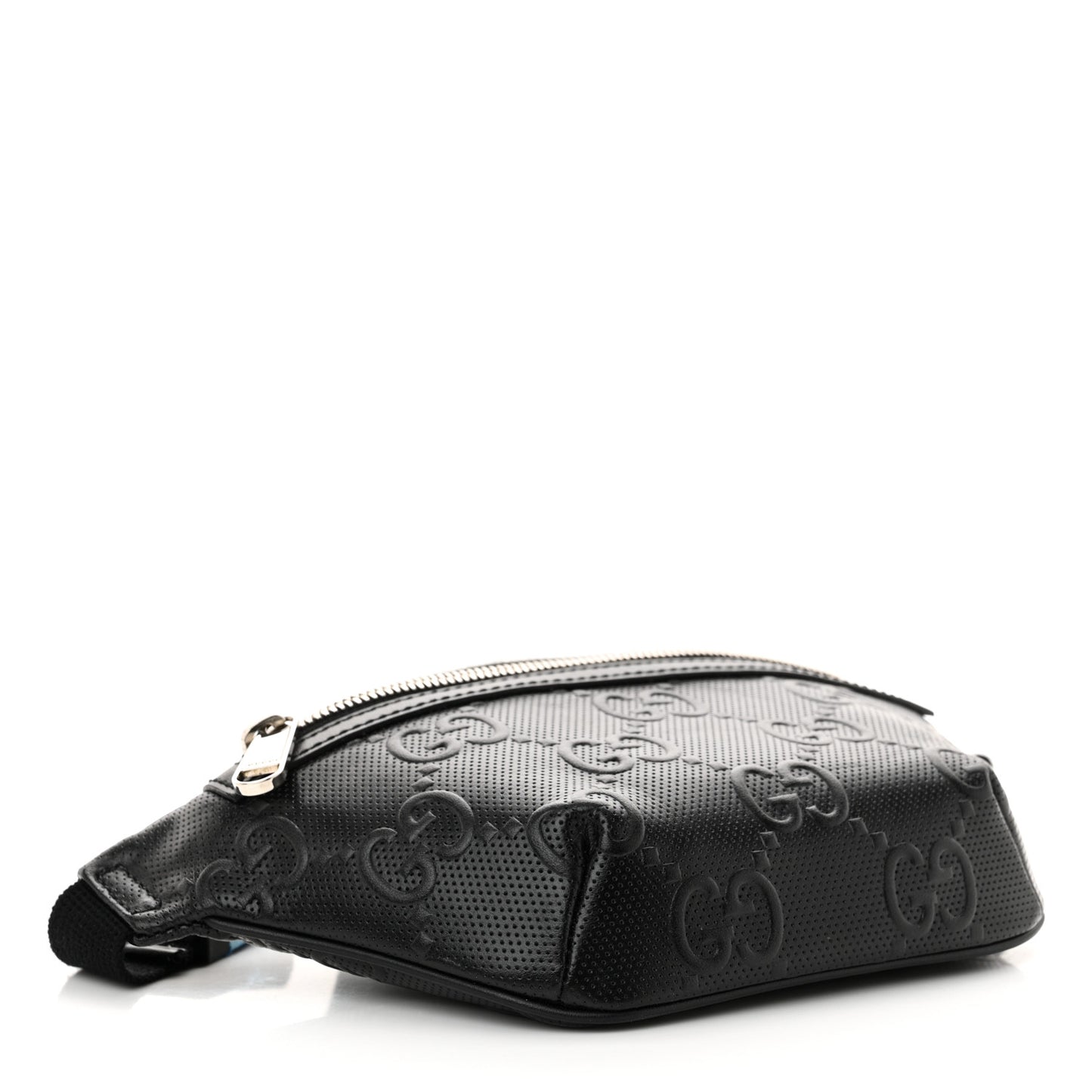 Calfskin GG Tennis Embossed Belt Bag Black
