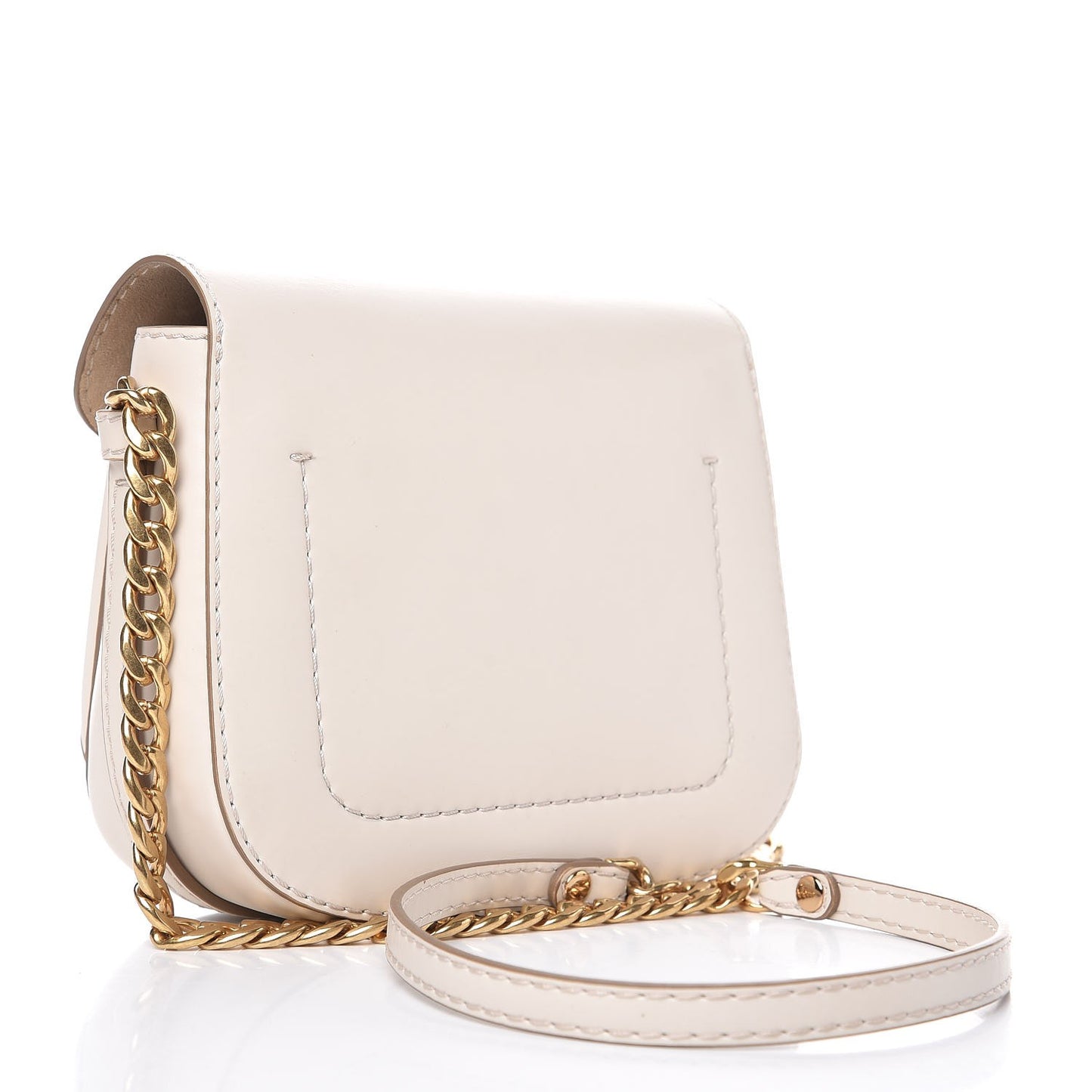 Eco Alter Nappa Popper Shoulder Bag White