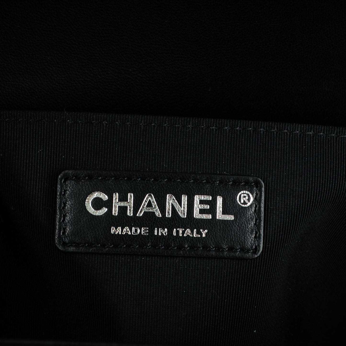Lambskin Quilted Medium Boy Flap Black