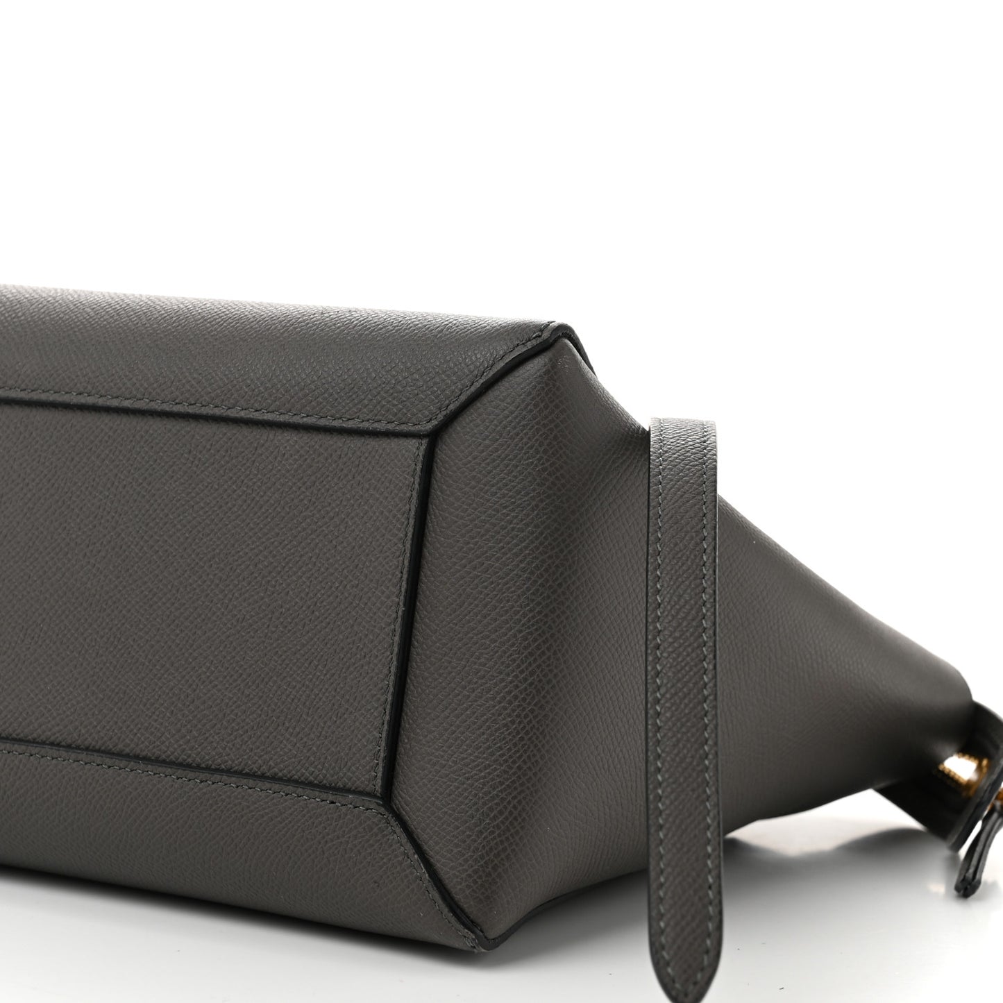 Grained Calfskin Micro Belt Bag Grey