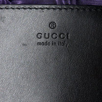 Gucci Nylon Calfskin Enamel GG Matelasse Shoulder Bag Black 6 of 10