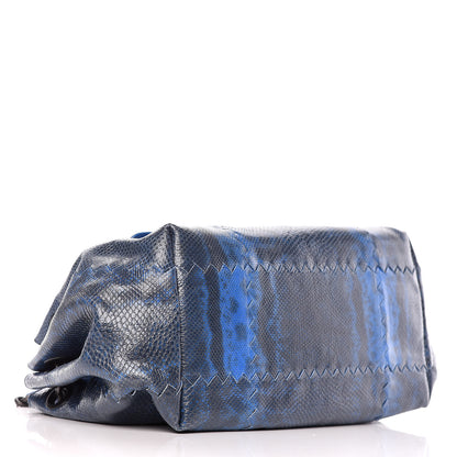 Bottega Veneta Vesuvio Karung Nappa Intrecciato Cravatteria Small Flap Shoulder Bag Bleuette 6 of 12