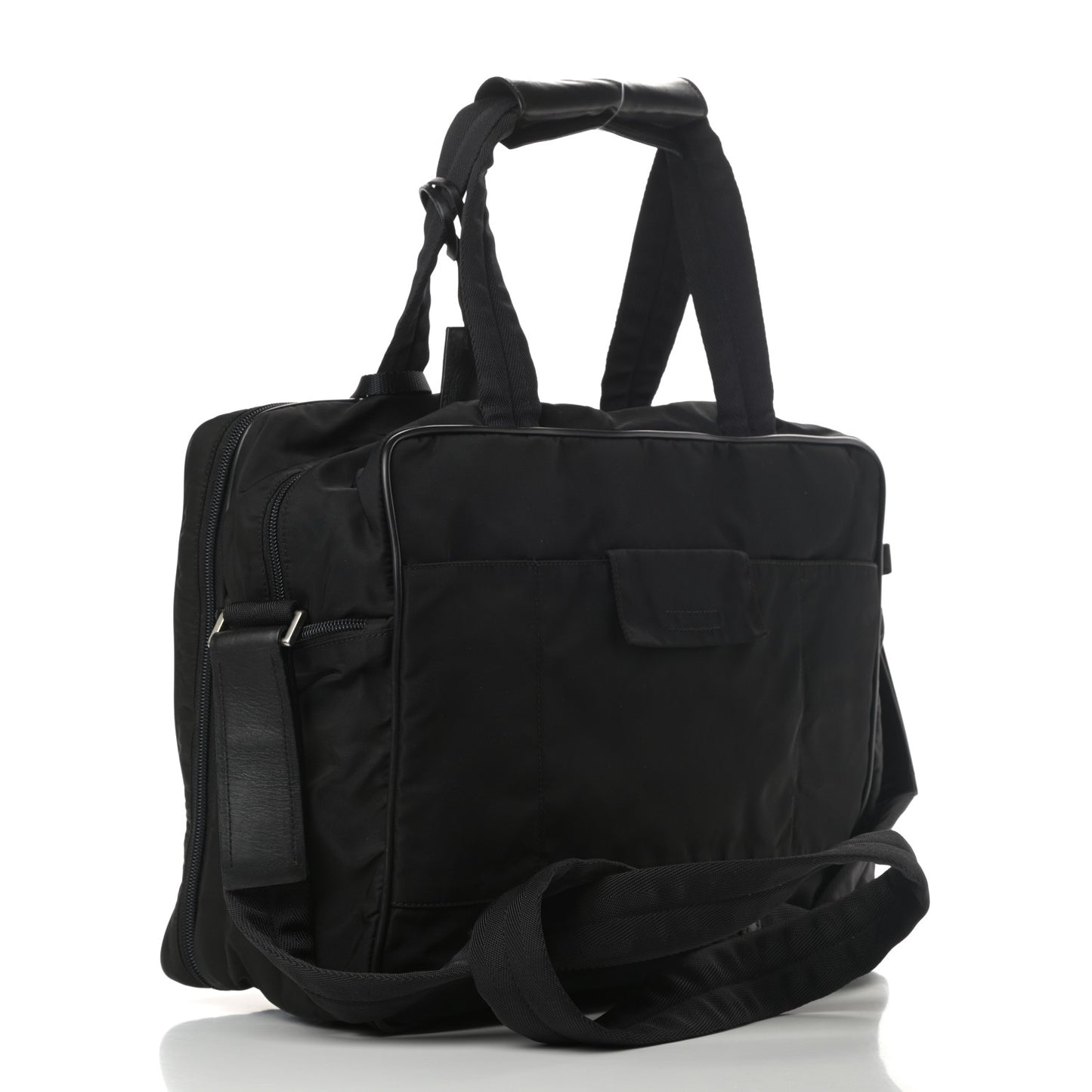 Tessuto Nylon Travel Briefcase Black