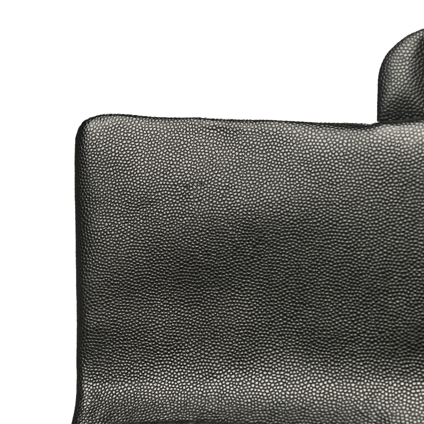 Caviar Quilted Flap Clutch Black