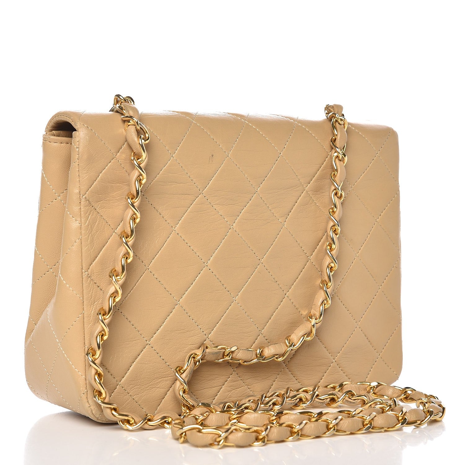 Chanel Lambskin Quilted Small Flap Beige 3 of 15