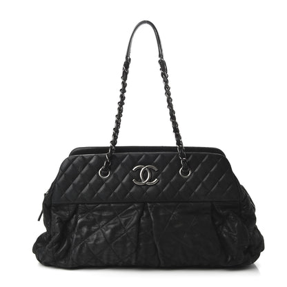 Chanel Iridescent Calfskin Chic Quilt Bowling Bag Black 1 of 12
