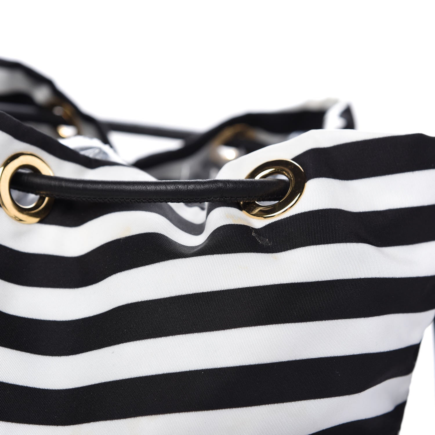 Burberry Nylon Striped Medium Rucksack Backpack Black White 13 of 13