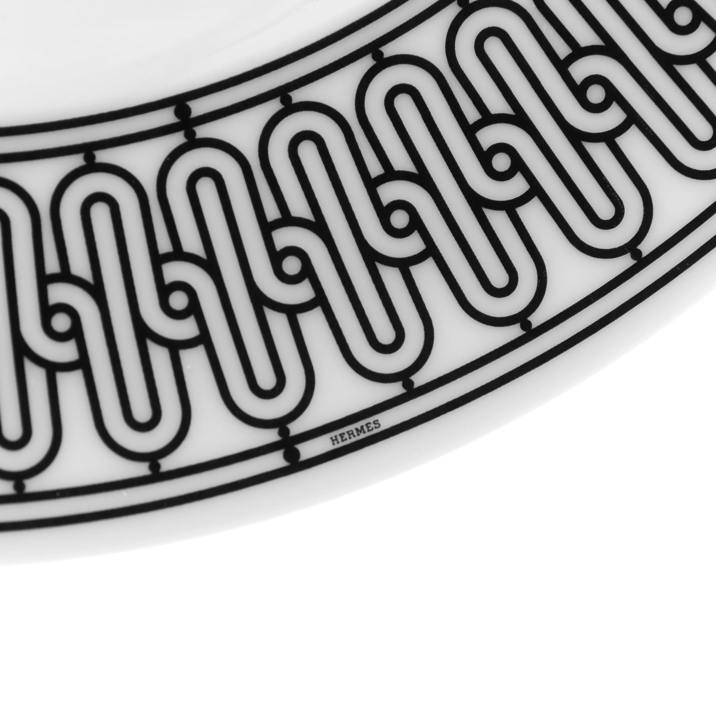 Porcelain H Deco Soup Bowl Set of 2 Black White