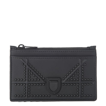 Christian Dior Ultra Matte Calfskin Studded Diorama Card Holder Black 1 of 6