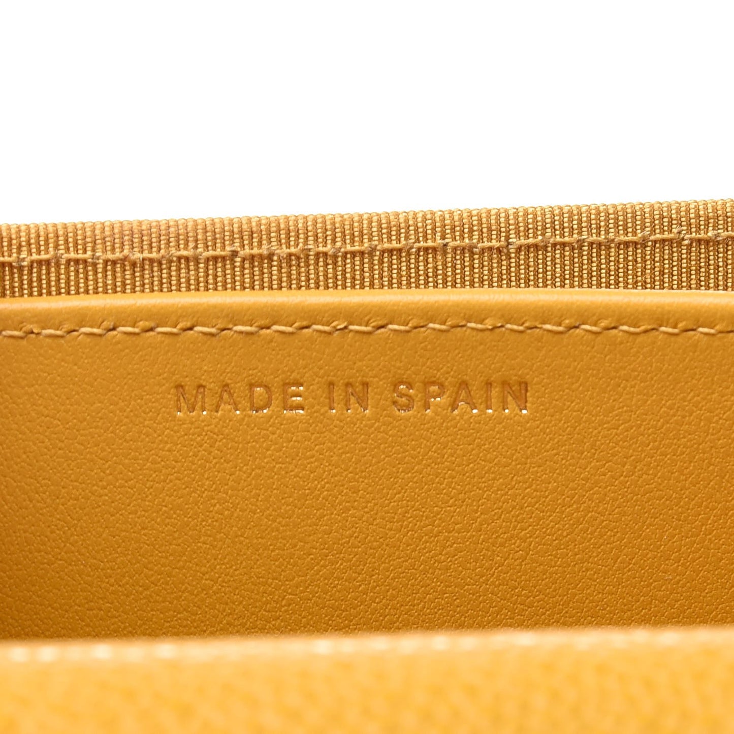 Caviar Quilted Flap Card Holder Wallet Yellow
