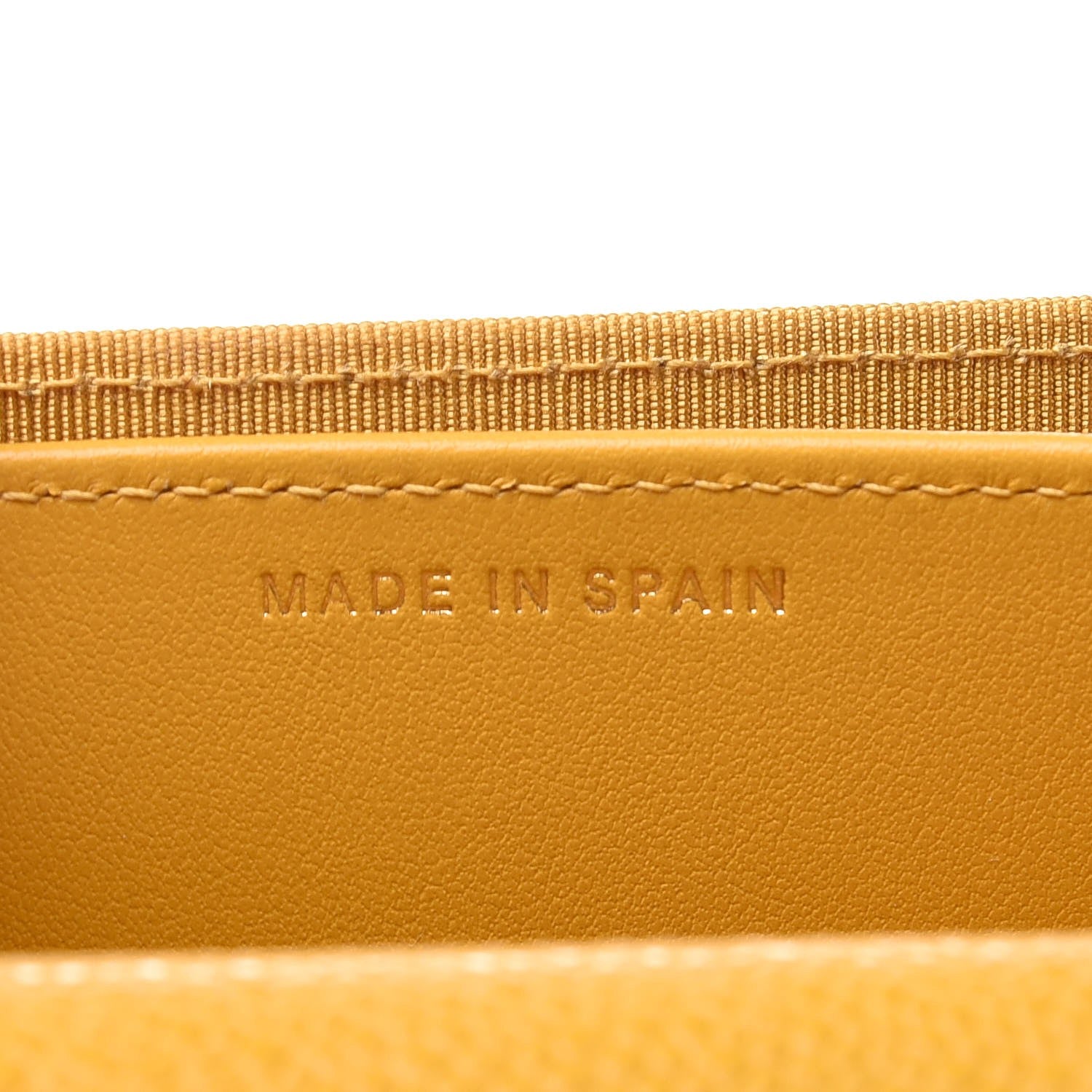 Chanel Caviar Quilted Flap Card Holder Wallet Yellow 7 of 9