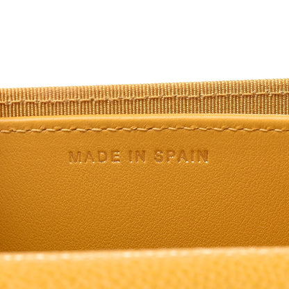 Chanel Caviar Quilted Flap Card Holder Wallet Yellow 7 of 9