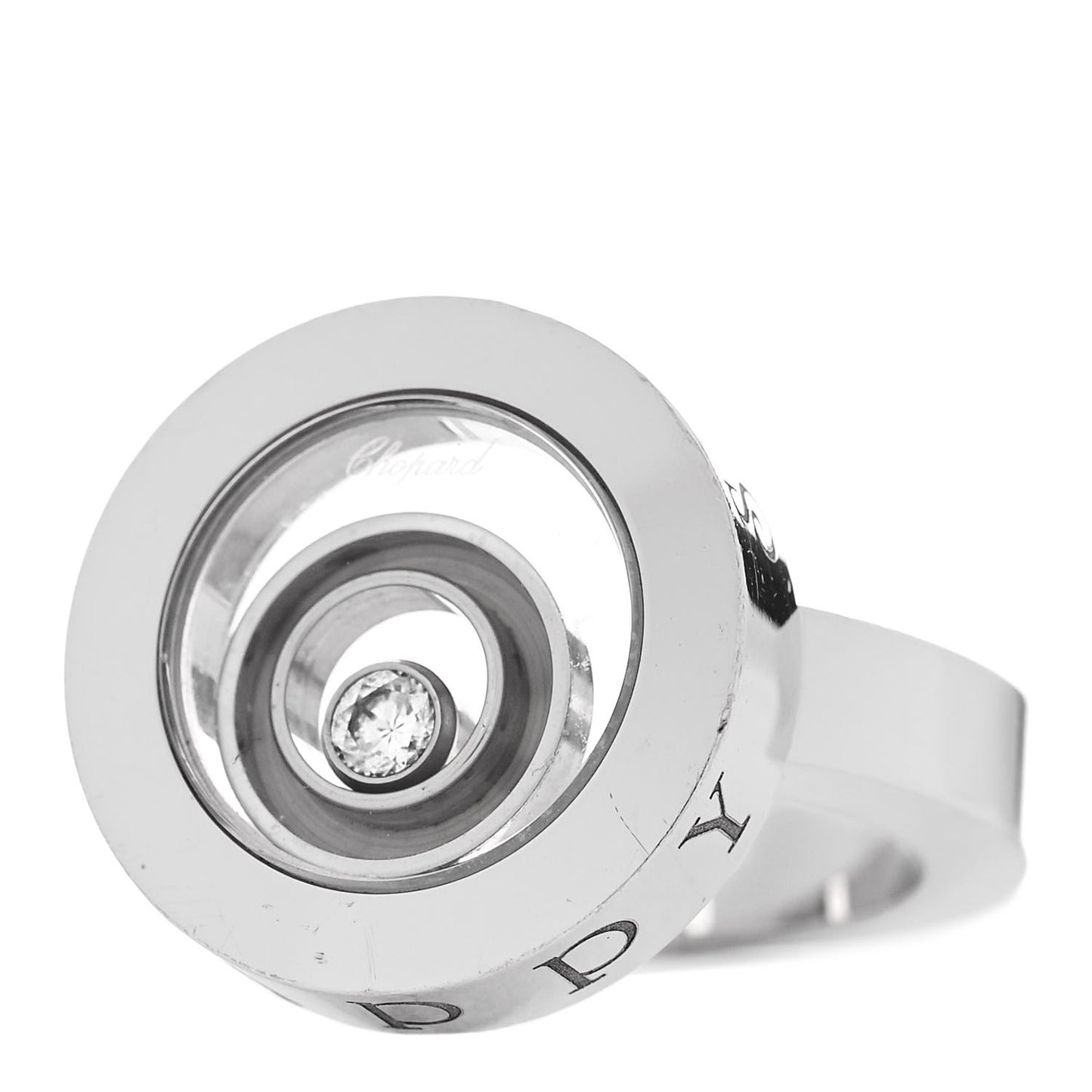 18K White Gold Diamond Happy Spirit Ring 52 6