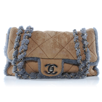Chanel Shearling Sheepskin Quilted Medium Flap 1 of 9