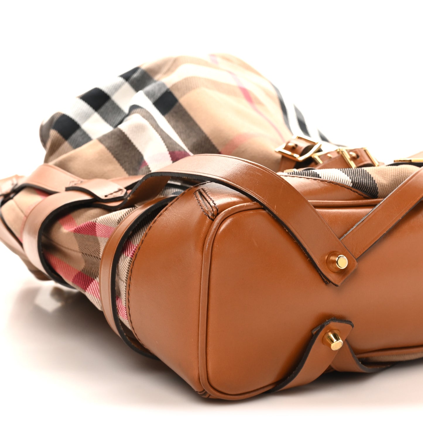 House Check Bridle Calfskin Medium Gosford Hobo Dark Tan