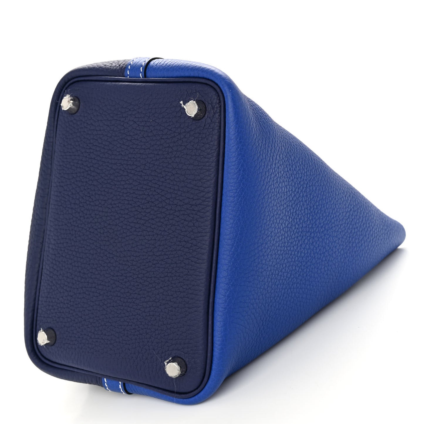 Taurillon Clemence Casaque Picotin Lock 18 PM Bleu Electrique Bleu Encre