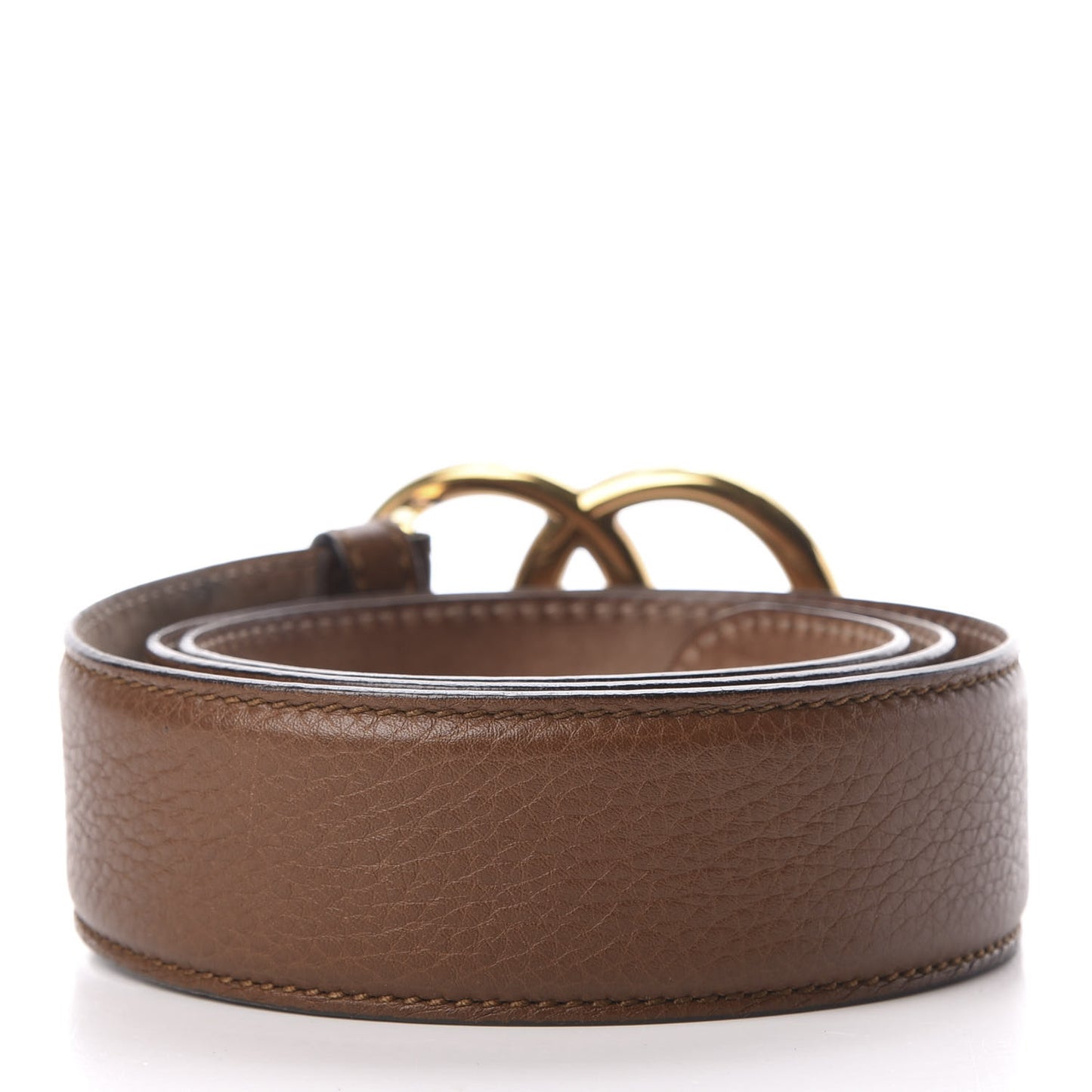 Calfskin Double G Belt 85 34 Brown