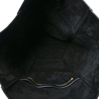 Celine Soft Grained Calfskin Sangle Bucket Bag Black 5 of 9