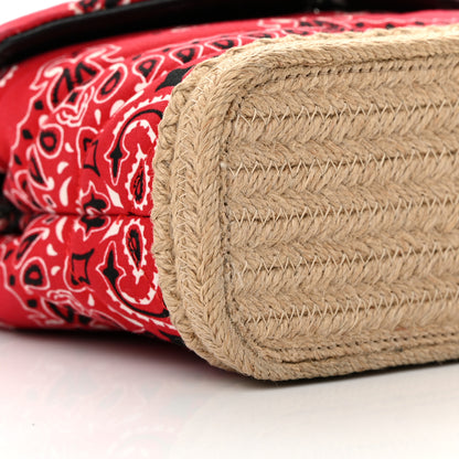 Saint Laurent Cotton Bandana Y Quilted Monogram Toy Loulou Crossbody Bag Red 9 of 16