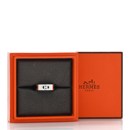 Hermes 18K White Gold Diamond PM H D'Ancre Ring 52 6 5 of 5