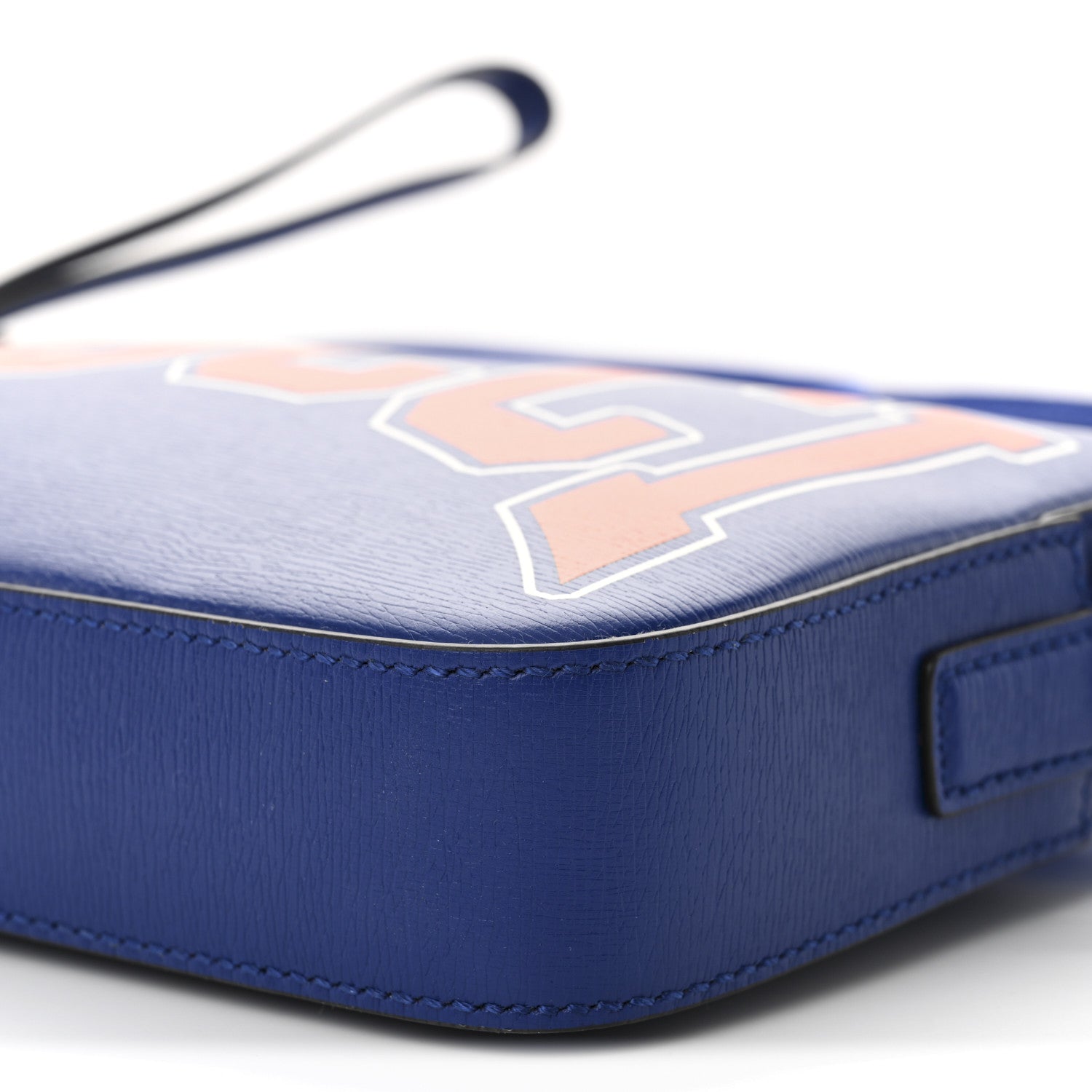Gucci New Shanghai Calfskin Interlocking G Logo Camera Crossbody Bag Cobalt Blue Orange 10 of 10