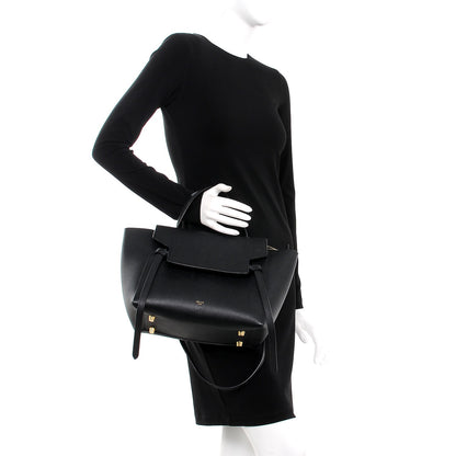 Celine Grained Calfskin Mini Belt Bag Black 2 of 8