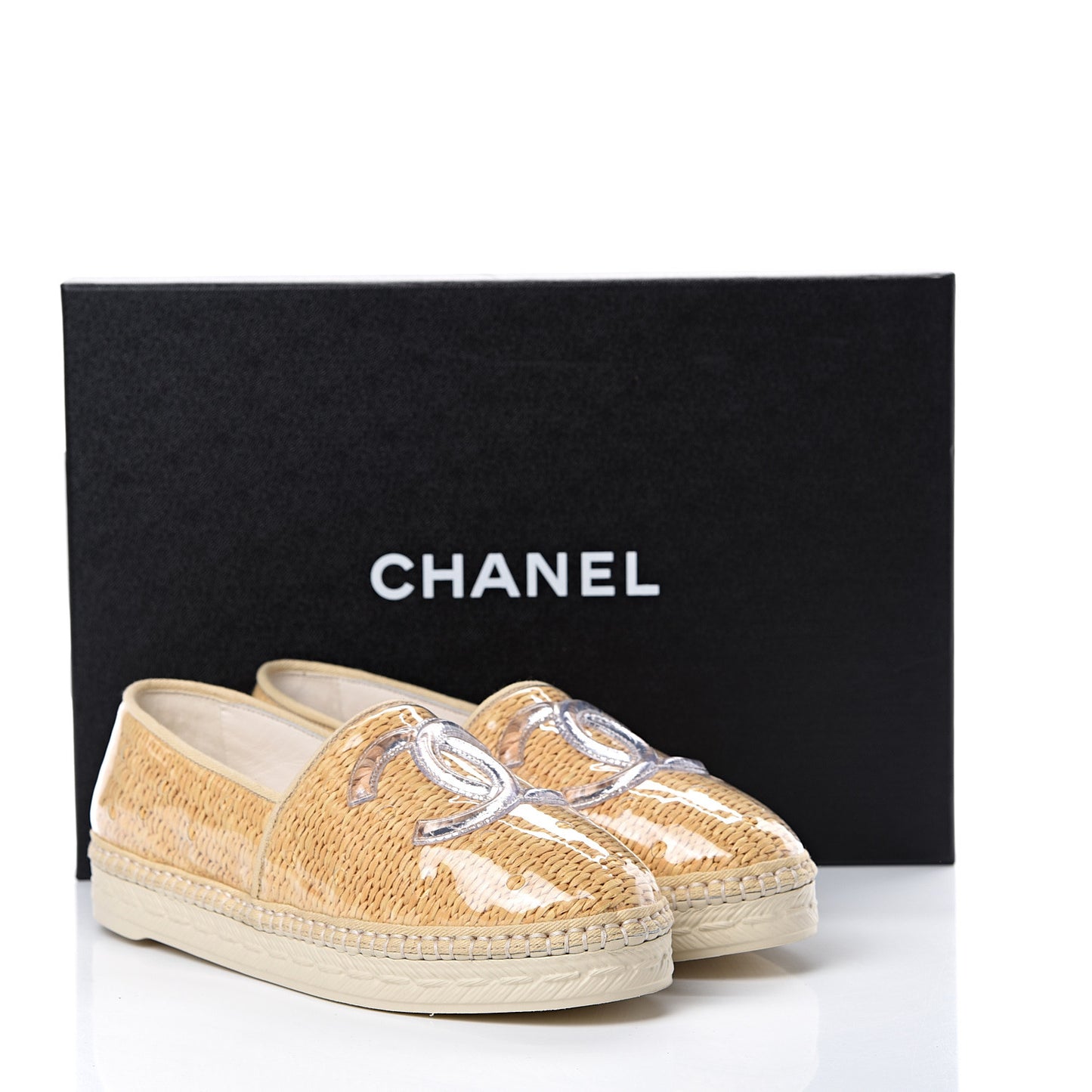 PVC Raffia CC Espadrilles 35 Beige