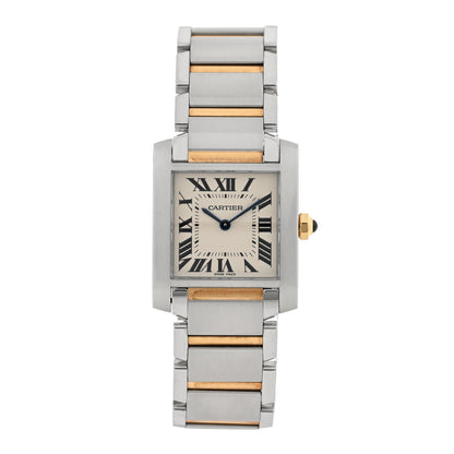 Cartier Stainless Steel 18K Yellow Gold 25mm Tank Francaise Quartz Watch 1 of 4