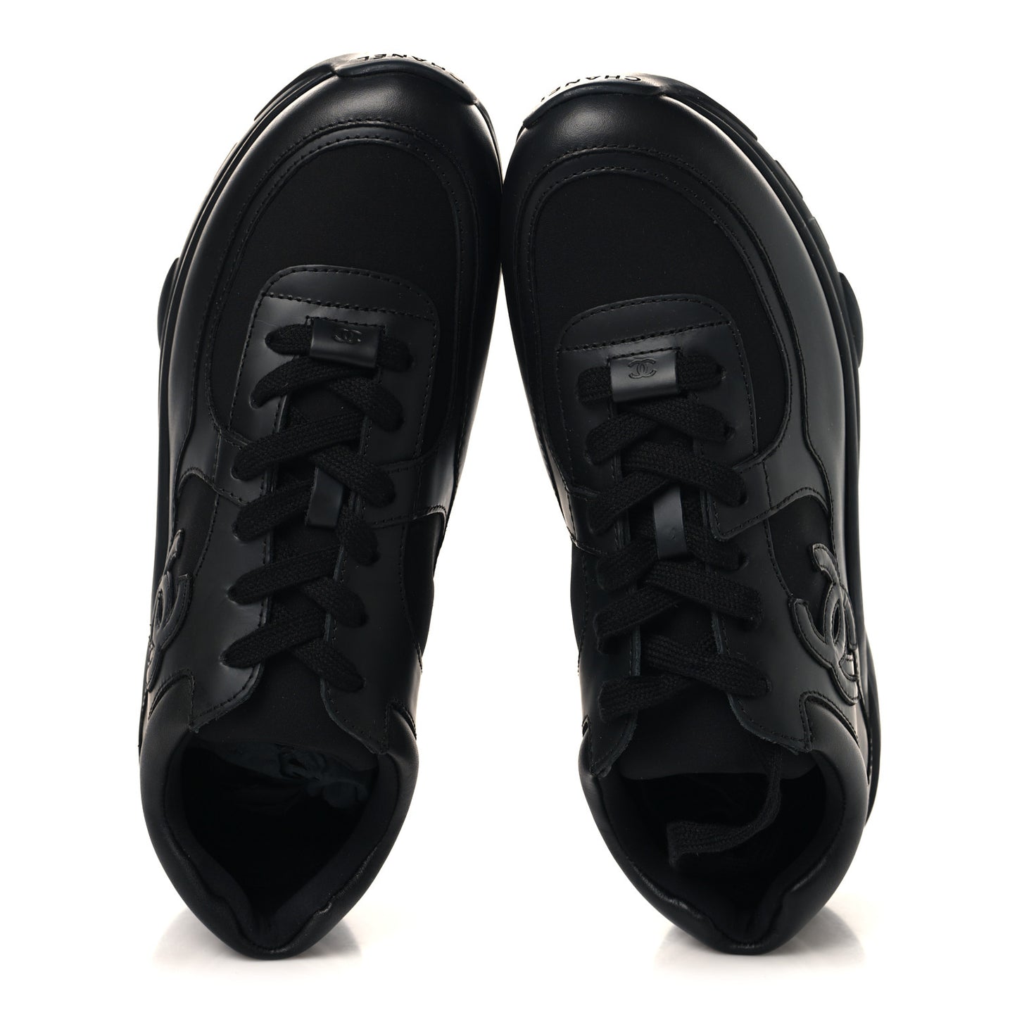 Calfskin Lambskin CC Uniform Sneakers Black 41 Black
