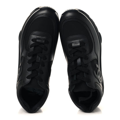 Chanel Calfskin Lambskin CC Uniform Sneakers Black 41 Black 2 of 10