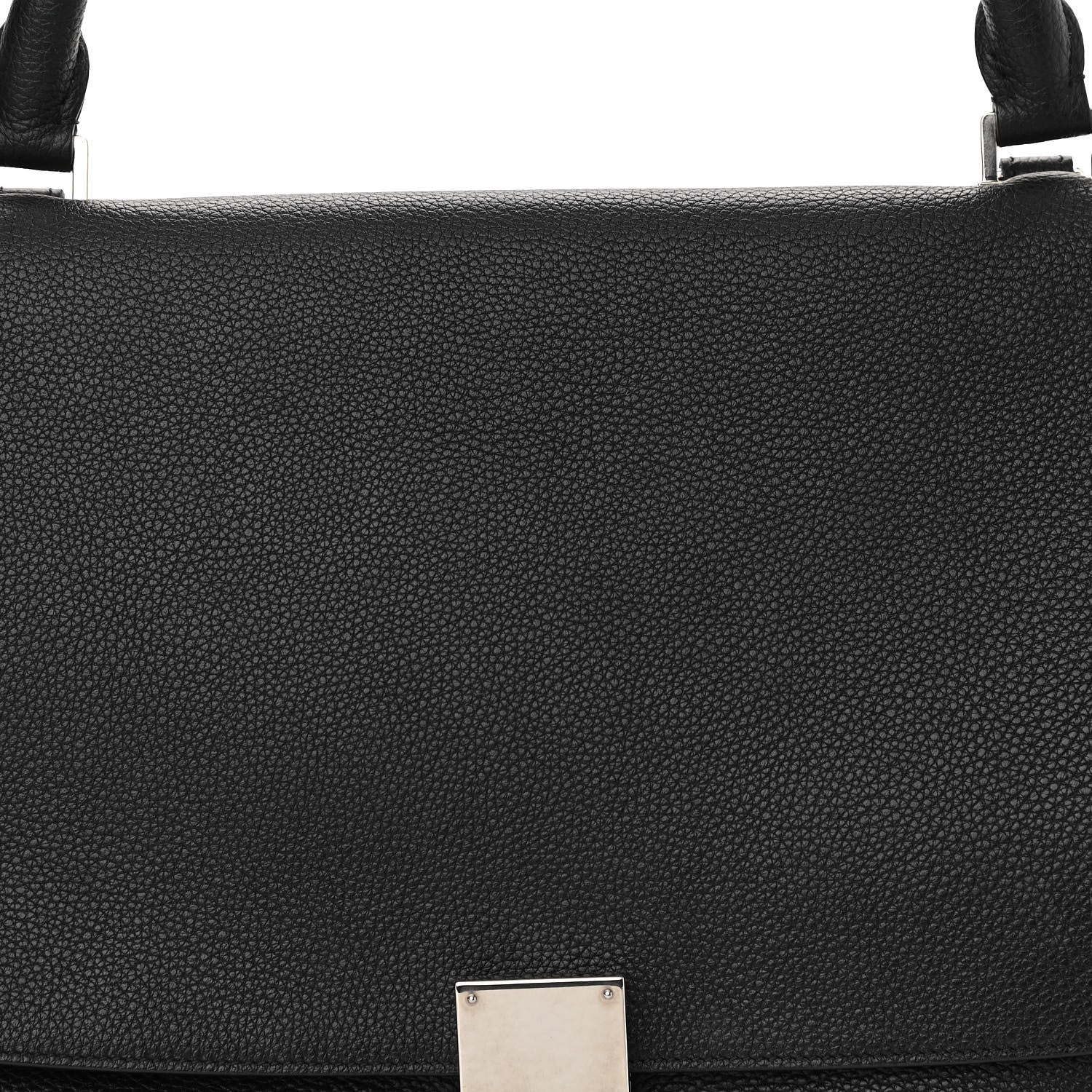 Celine Drummed Calfskin Suede Small Trapeze Black 6 of 8