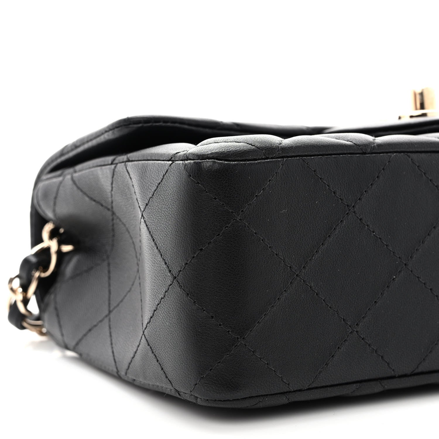 Chanel Lambskin Quilted Mini Rectangular Flap Black 10 of 11
