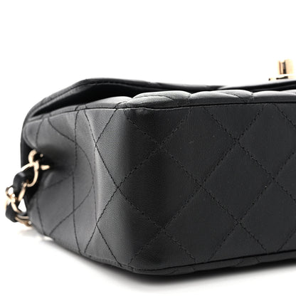 Chanel Lambskin Quilted Mini Rectangular Flap Black 10 of 11