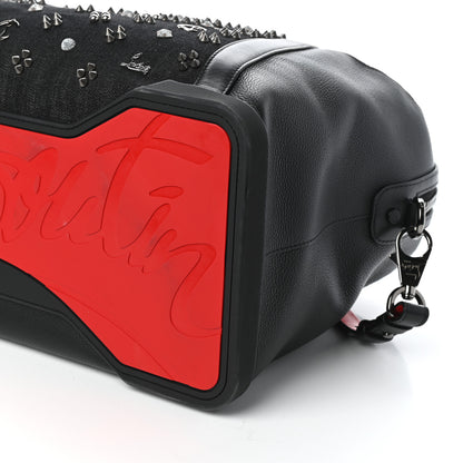 Christian Louboutin Calfskin Studded Spikes Shoulder Bag Black 8 of 9