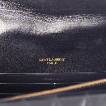 Saint Laurent Patent Matelasse Monogram Vicky Chain Bag Black 6 of 10