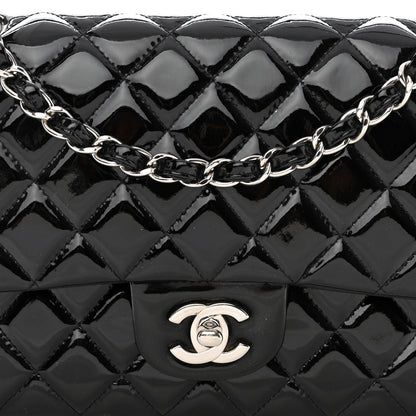Chanel Patent Quilted Medium Double Flap Black 8 of 13
