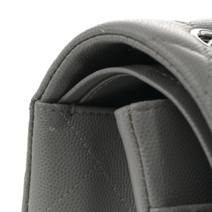 Chanel Caviar Quilted Jumbo Double Flap Grey 12 of 12