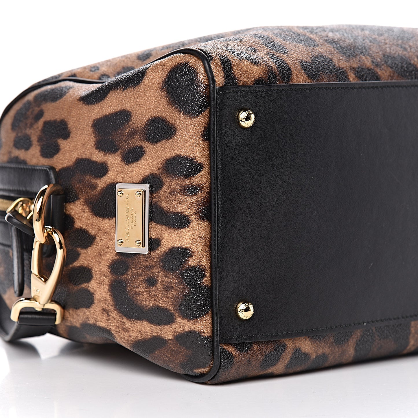 Dauphine Leopard Print Miss Sicily Boston Satchel