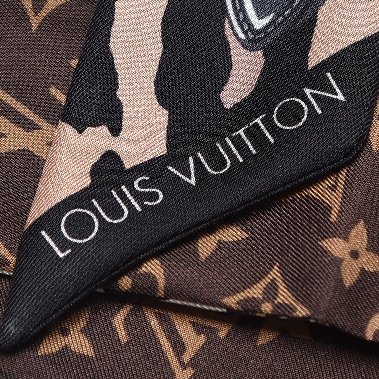 Louis Vuitton Silk Monogram Leorgam BB Bandeau Brown 4 of 5