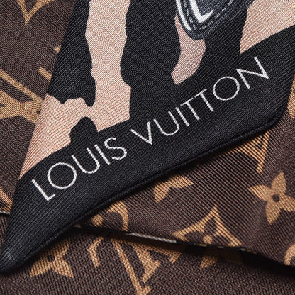 Louis Vuitton Silk Monogram Leorgam BB Bandeau Brown 4 of 5