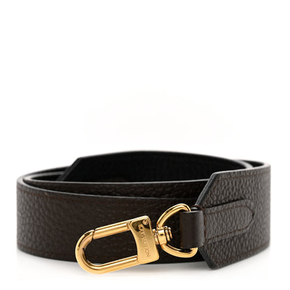 Louis Vuitton Grained Calfskin Shoulder Strap Dark Brown 1 of 3