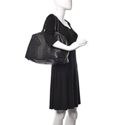 Saint Laurent Chevre Large Rock Stud Easy Y Black 2 of 11