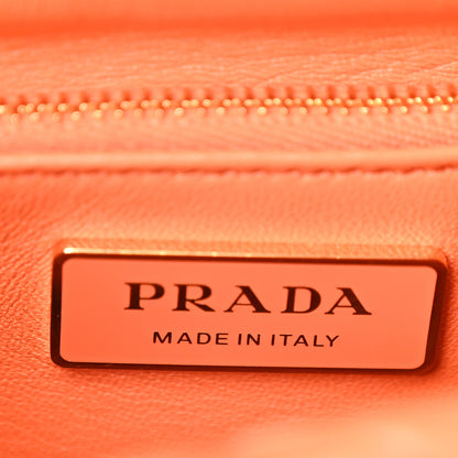 Prada Nappa Metal Quilted Small Patchwork System Flap Bag Arancio 5 of 9