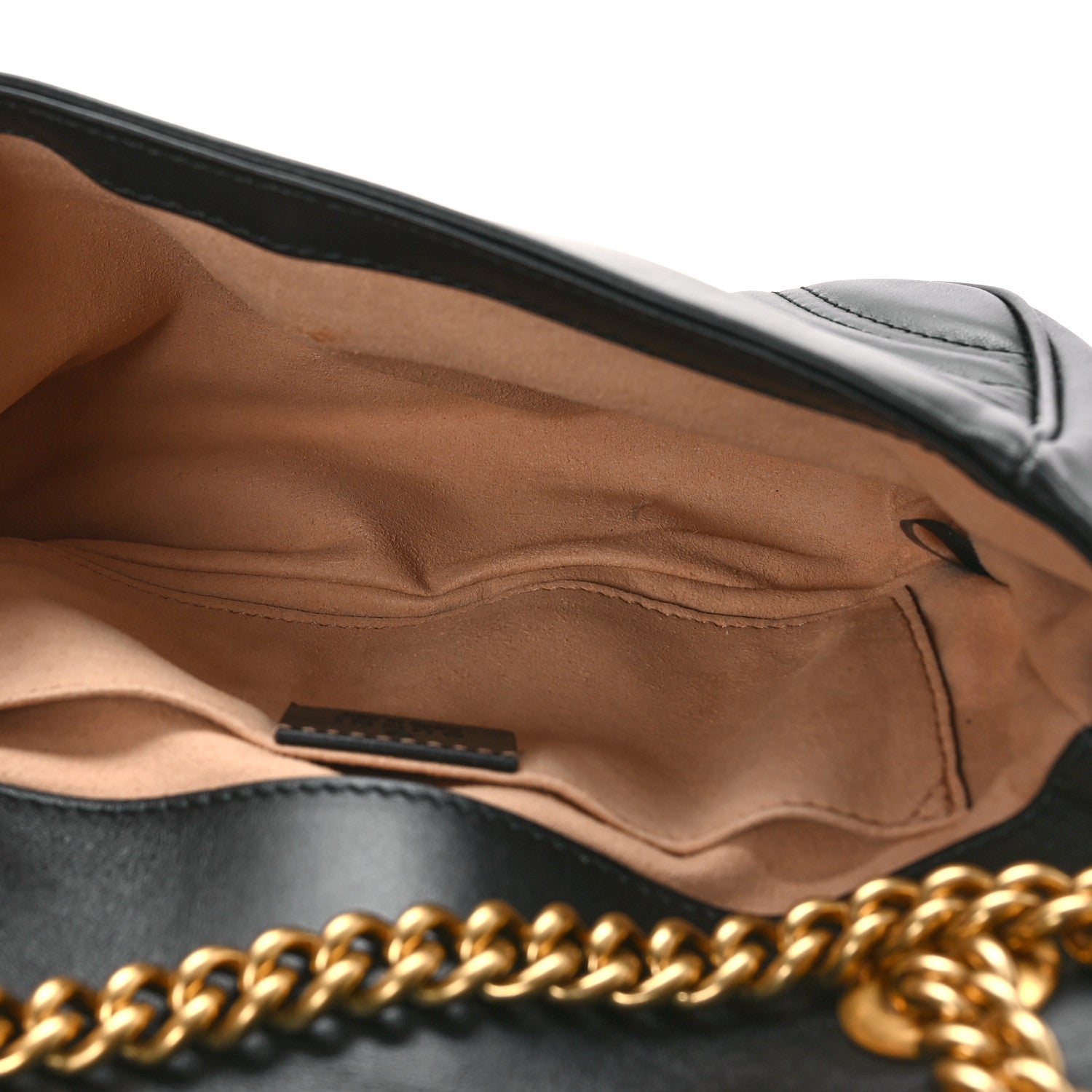Gucci Calfskin Matelasse Mini GG Marmont Shoulder Bag Black 5 of 9