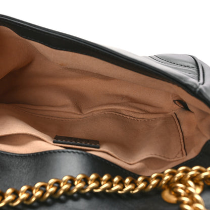 Gucci Calfskin Matelasse Mini GG Marmont Shoulder Bag Black 5 of 9