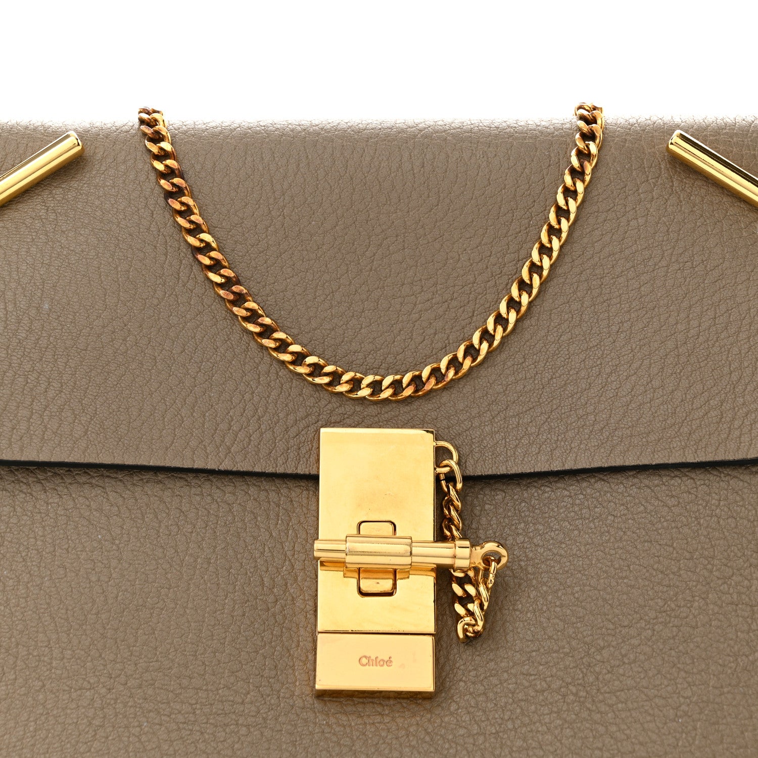 Chloe Grained Lambskin Drew Shoulder Bag Motty Grey 7 of 10