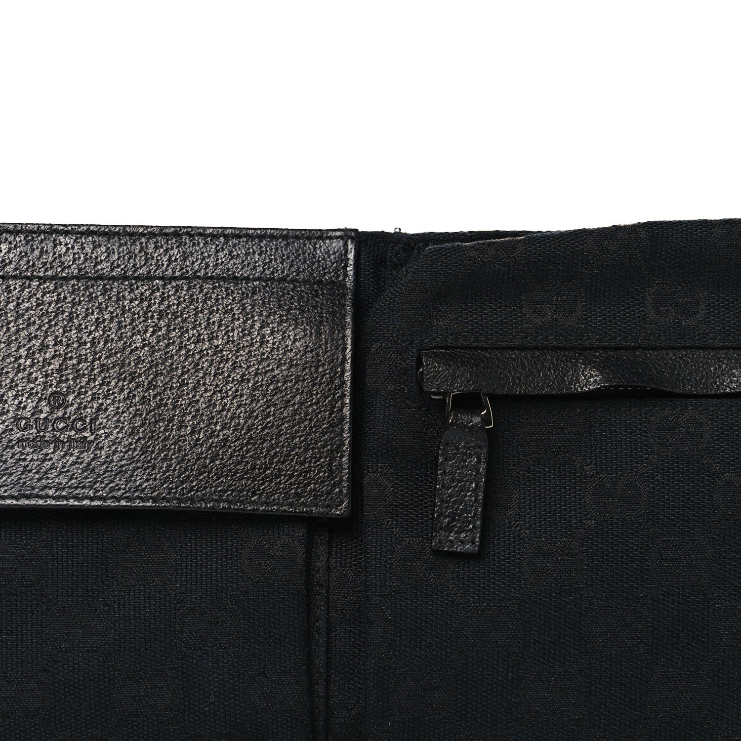 Gucci GG Monogram Double Pocket Belt Bag Black 10 of 12