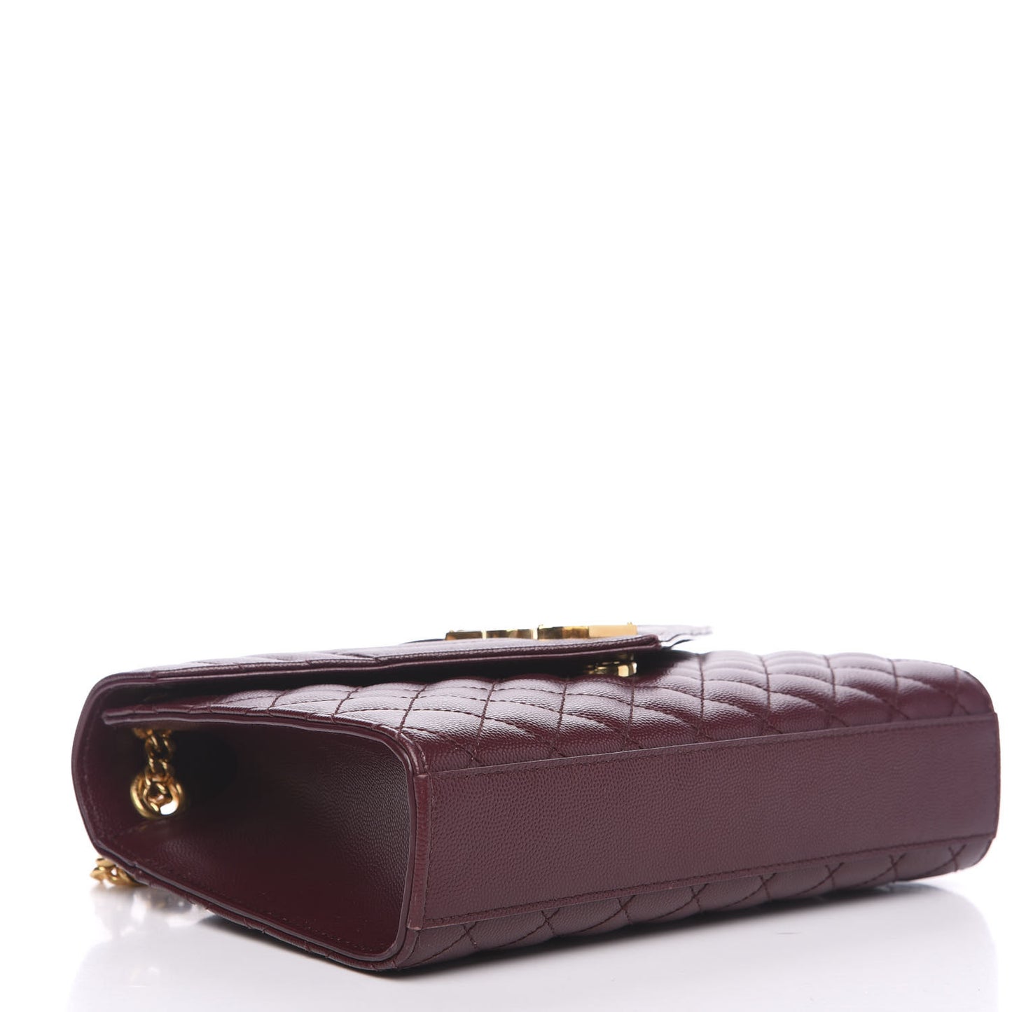 Grain De Poudre Textured Mixed Matelasse Medium Triquilt Monogram Satchel Rouge Legion